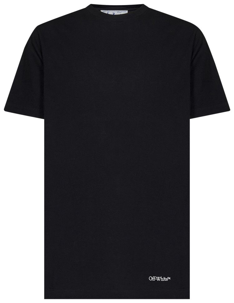 Off White Scribble Diag Slim Short Sleeve Tee BlackWhite