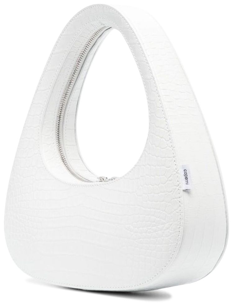 Coperni Croc Effect Baguette Swipe Bag Optic White