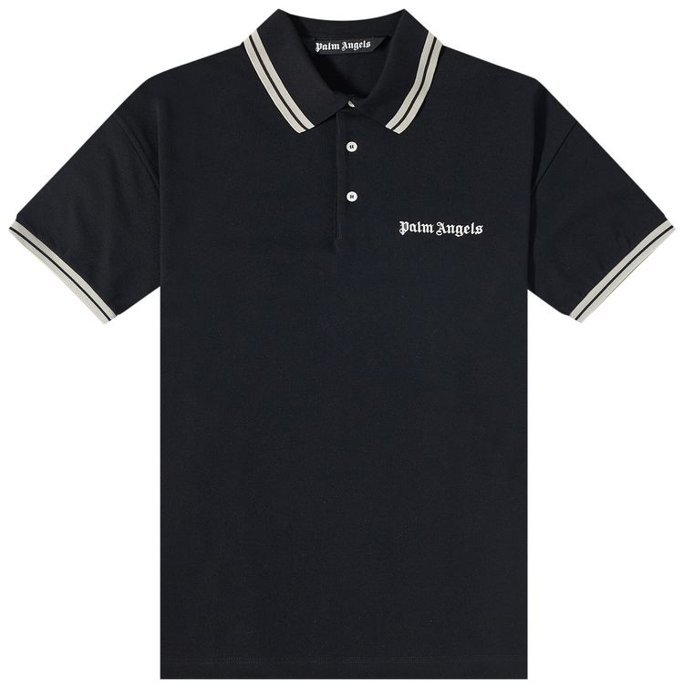 Palm Angels Classic Logo Polo Shirt WhiteBlack