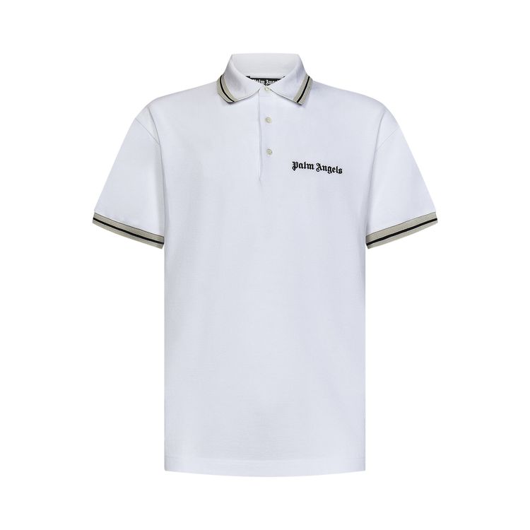 Palm Angels Classic Logo Polo Shirt WhiteBlack