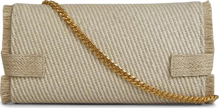 Balmain B Buzz Raffia Effect Shoulder Bag Natural