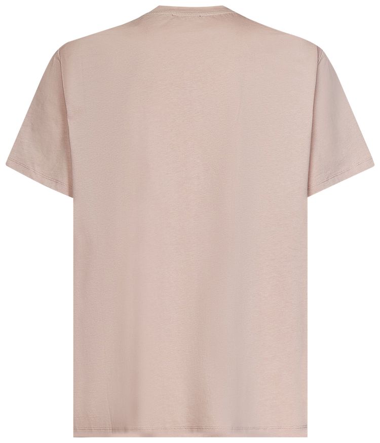 Balmain Oversized Flocked Logo T Shirt NudeMoleGold