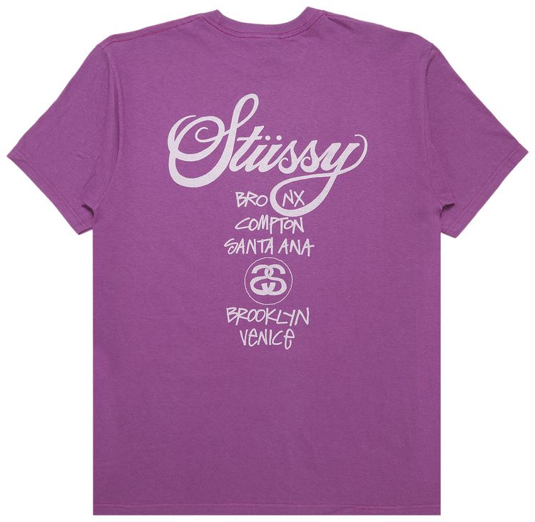 Stussy World Tour Tone Tee Purple