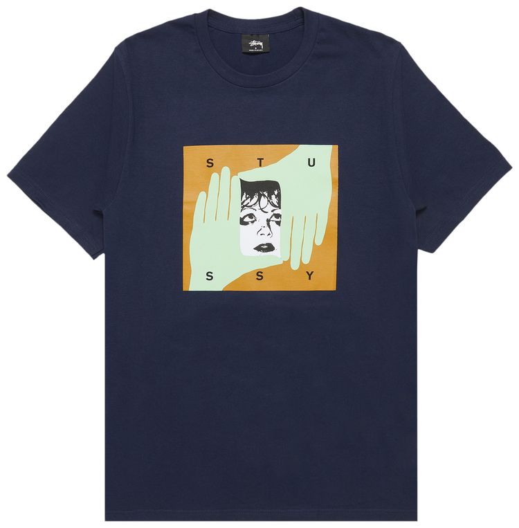 Stussy Hand Frame Tee Navy