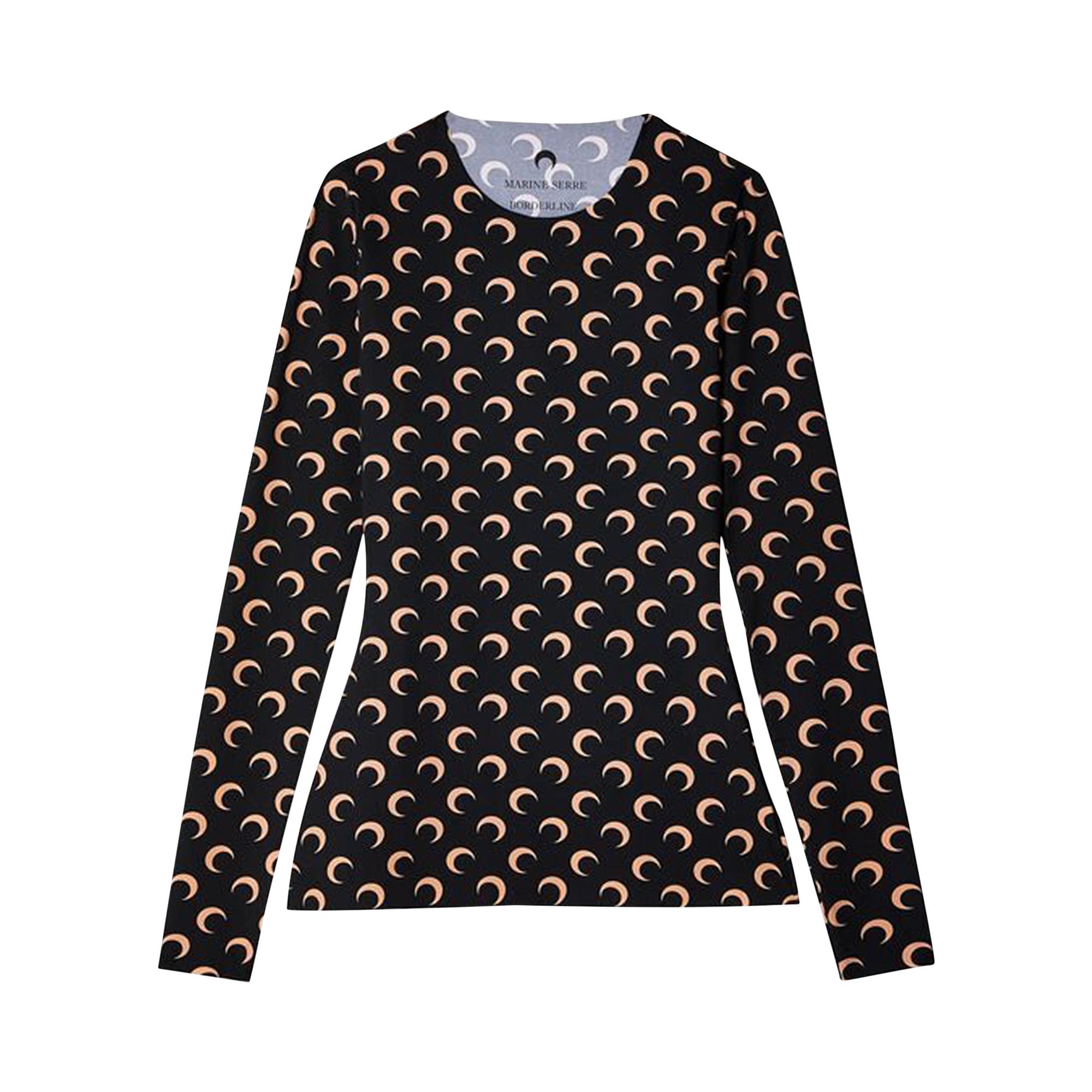 Marine Serre Regenerated Second Skin トップ Regenerated All Over Moon Jersey Second Skin Top • Marine Serre