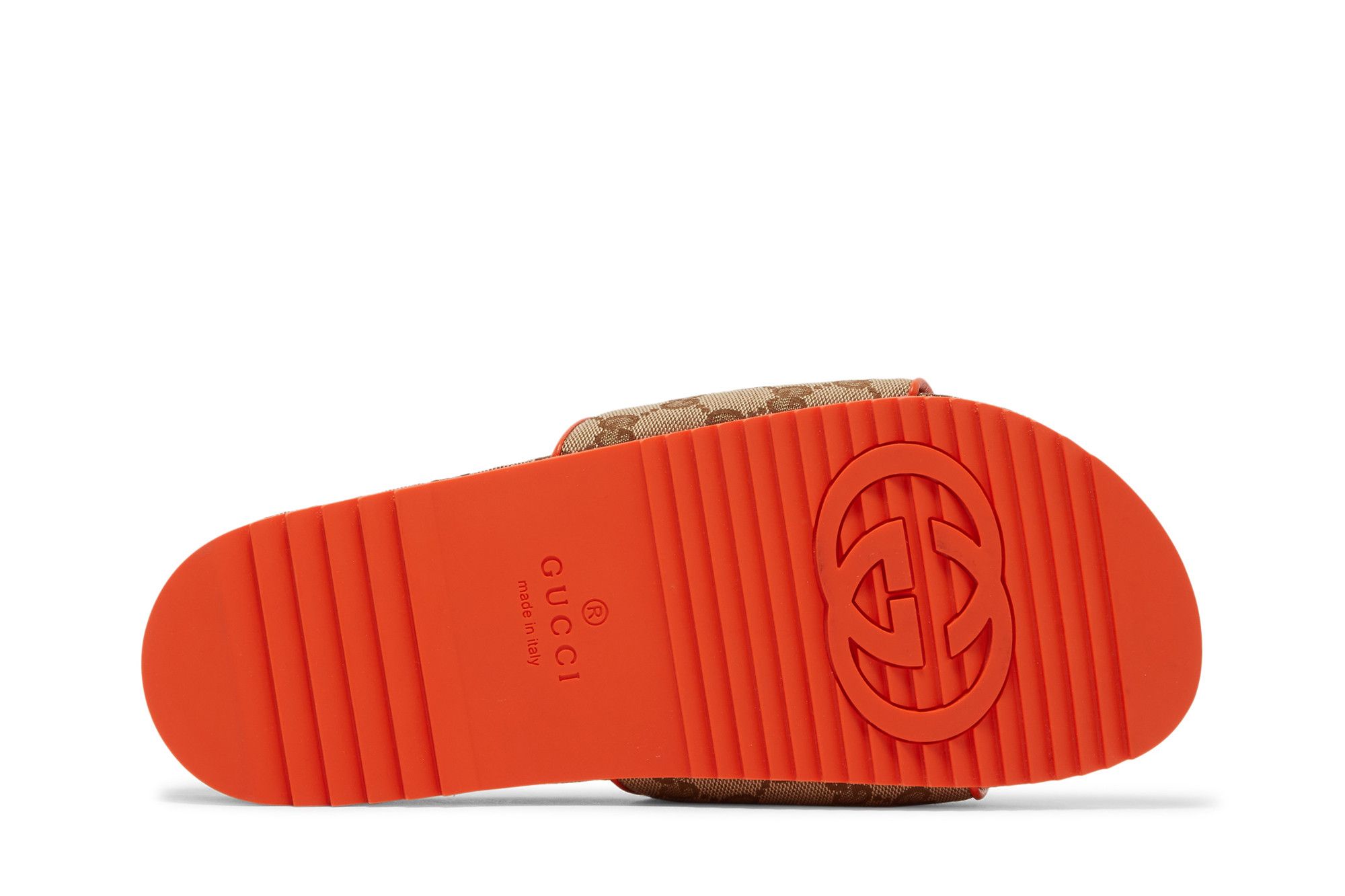 Orange gucci flip flops shop
