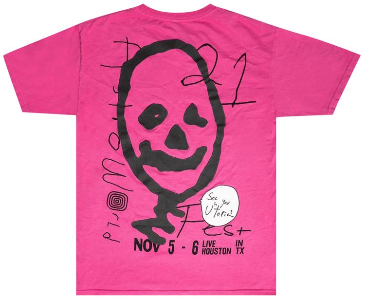 Cactus Jack by Travis Scott Other Side T Shirt Pink