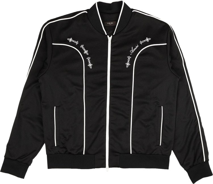 Buy Amiri Western Track Jacket 'Black' - PS22MOS015 001 BLAC | GOAT