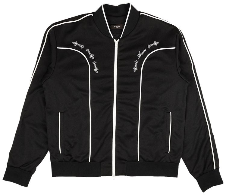 Buy Amiri Western Track Jacket 'Black' - PS22MOS015 001 BLAC | GOAT