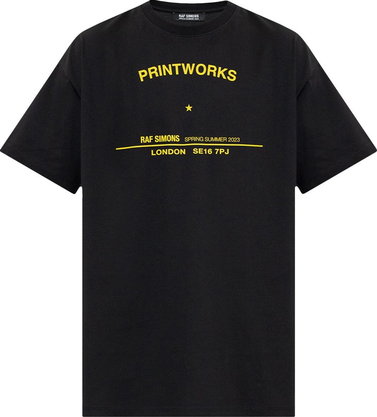 Raf Simons Printworks Tour T-Shirt 'Black'