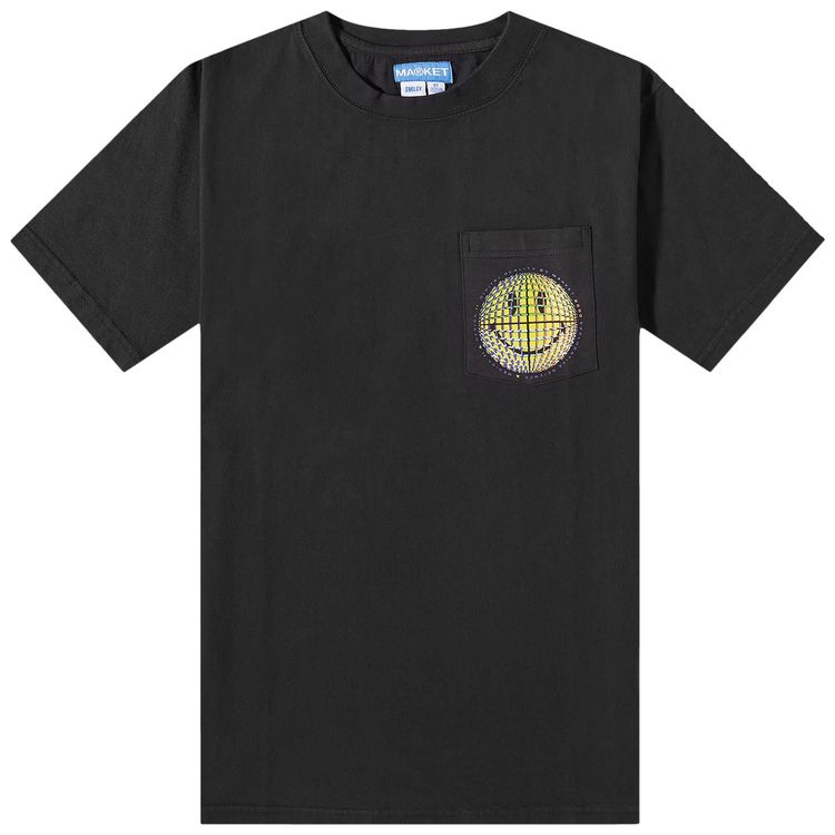 Market Smiley Afterhours Pocket T Shirt Vintage Black