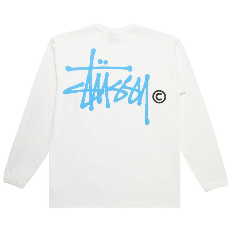 Stussy Gear Basic Logo Long Sleeve WhiteBlue