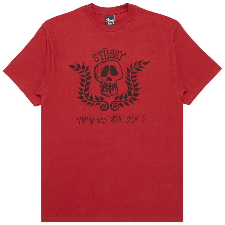 Stussy Skull Wreath Tee Red