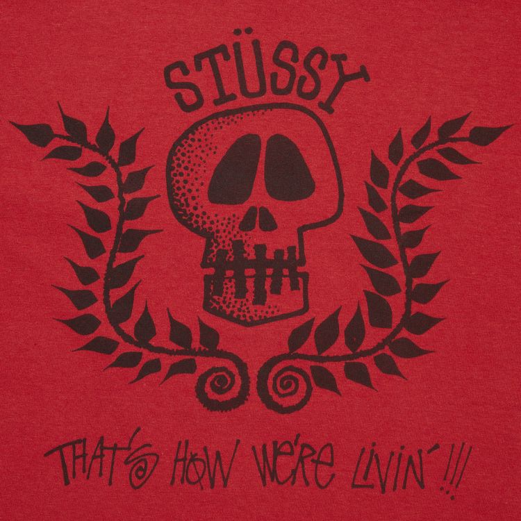 Stussy Skull Wreath Tee Red