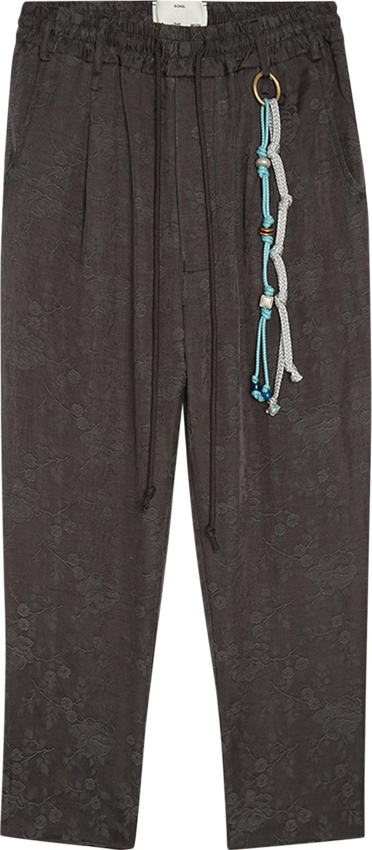 Song for the Mute Antique Floral Lounge Pant 'Charcoal'