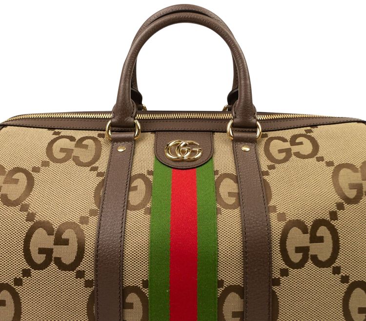 Gucci Jumbo GG Duffle Bag CamelEbony