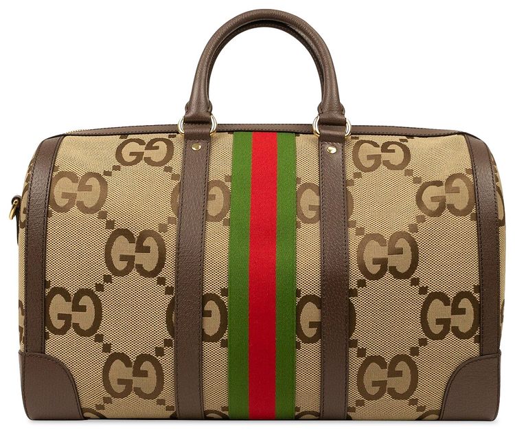 Gucci Jumbo GG Duffle Bag CamelEbony