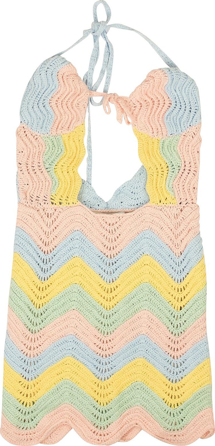 Casablanca Crochet Dress 'Rainbow Gradient'