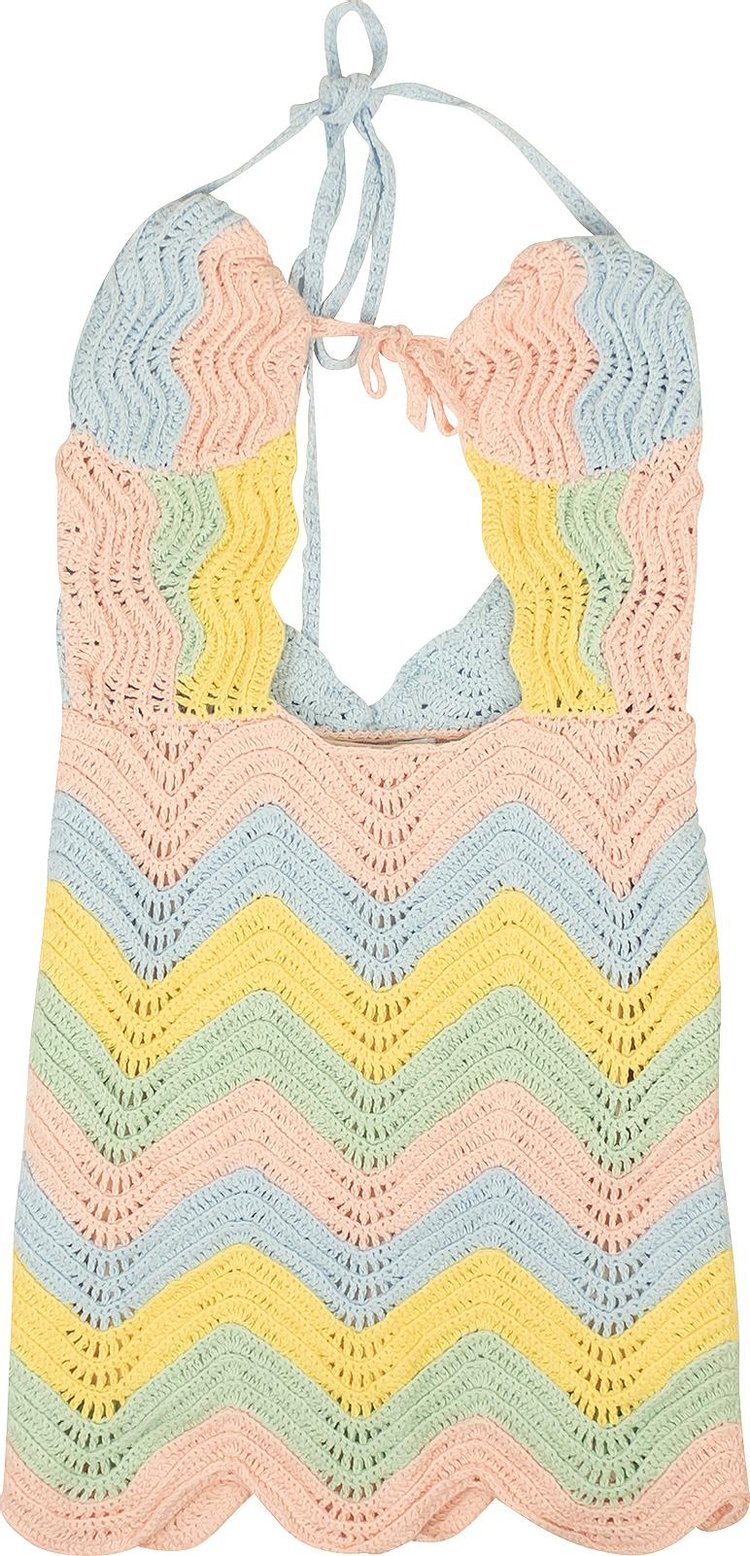 Casablanca Crochet Dress Rainbow Gradient