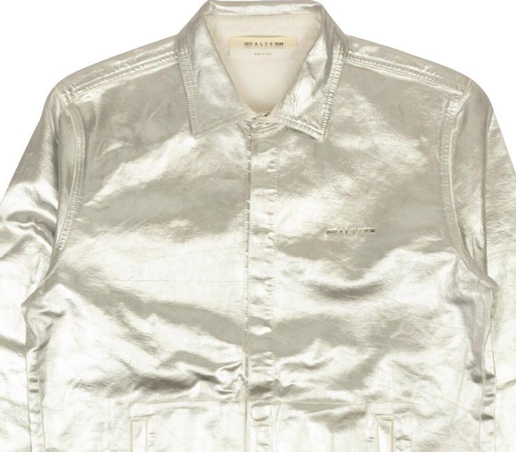 1017 ALYX 9SM Foil Denim Shirt Silver