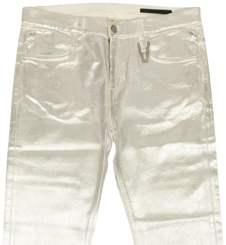 1017 ALYX 9SM Foil 6 Pocket Jean Silver