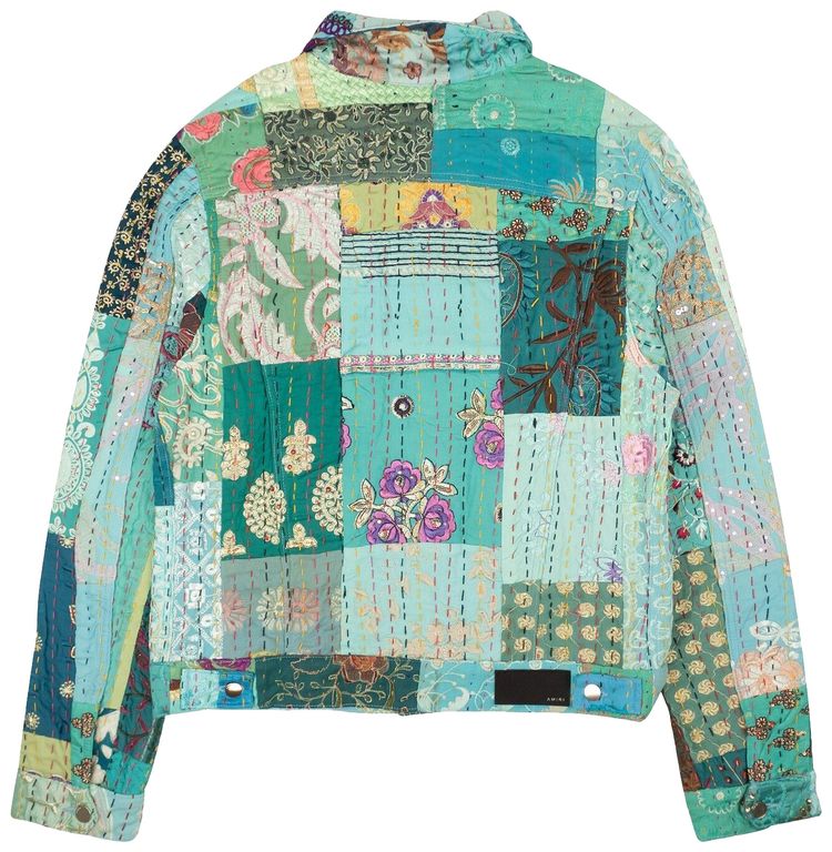 Amiri Quilted Patchwork Trucker Multi