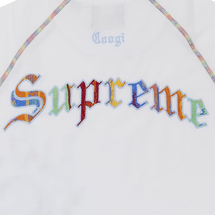 Supreme x Coogi Raglan Short Sleeve Top White