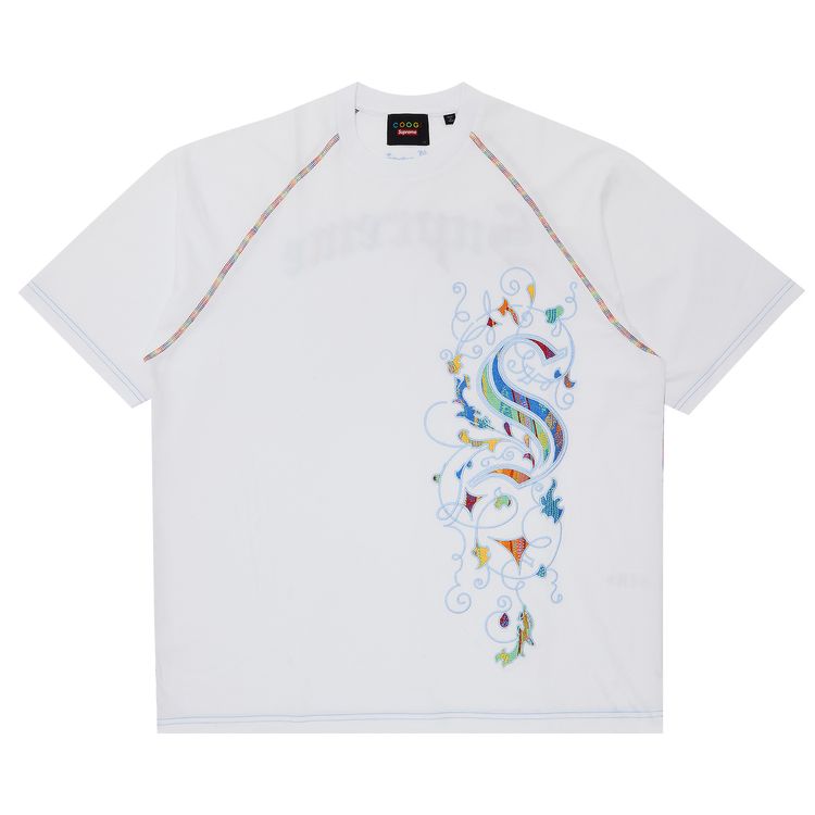 Supreme x Coogi Raglan Short Sleeve Top White