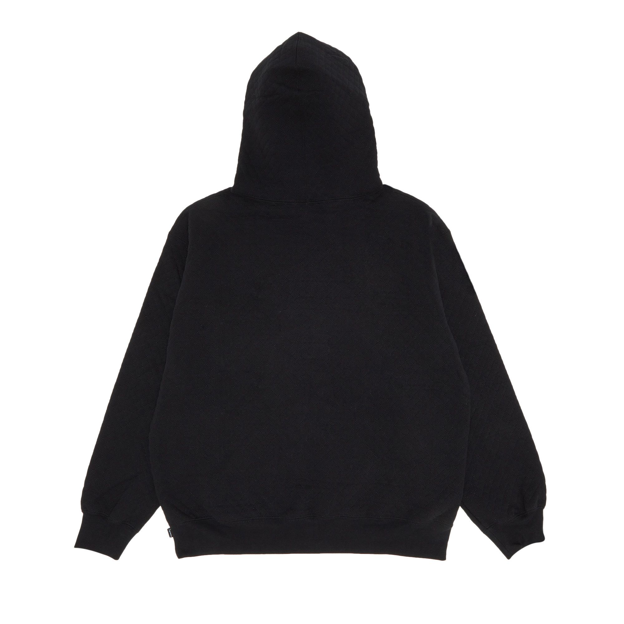 Supreme quilted hooded sweatshirt black discount