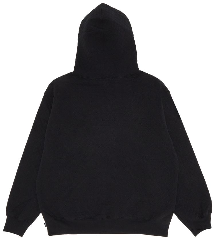 Supreme Micro Quilted Hooded Sweatshirt Black