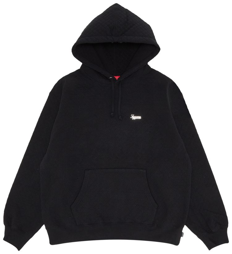 Supreme Micro Quilted Hooded Sweatshirt Black