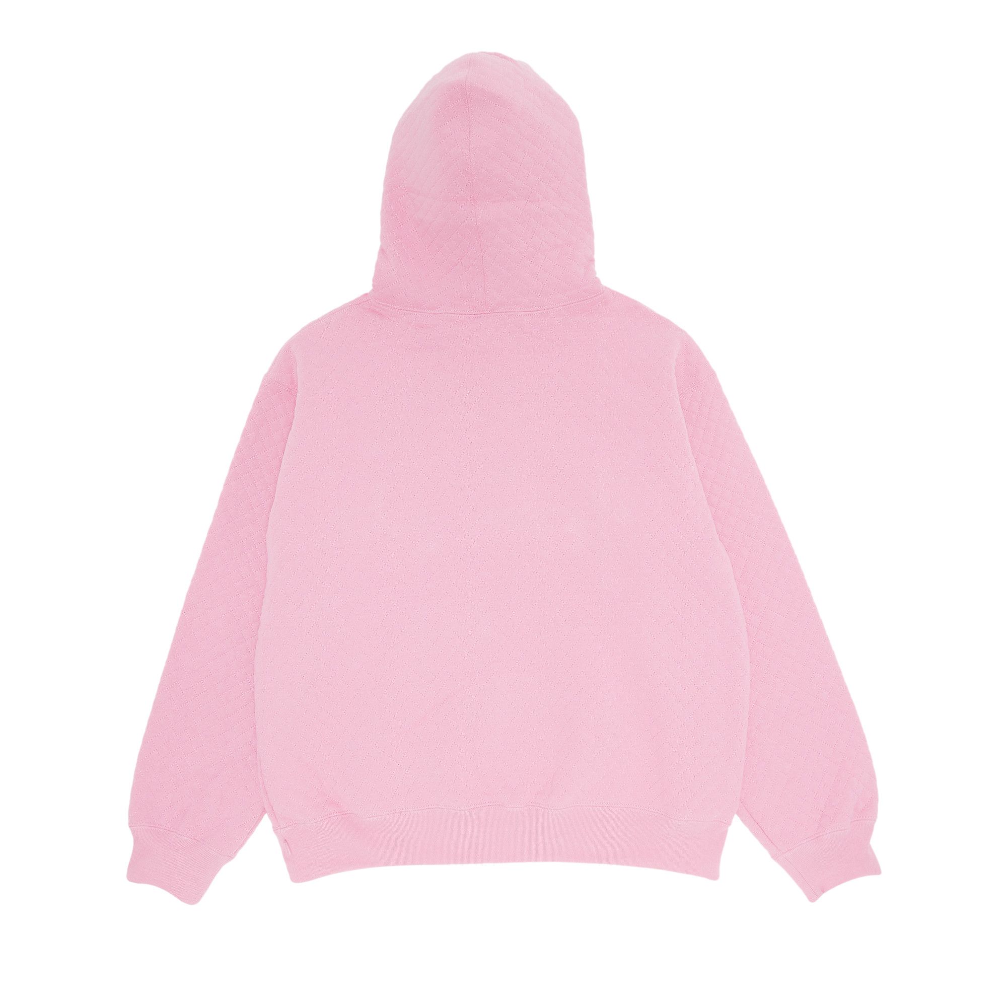 Size l Supreme Micro Quilted Hooded Sweatshirt 'Dusty Pink'