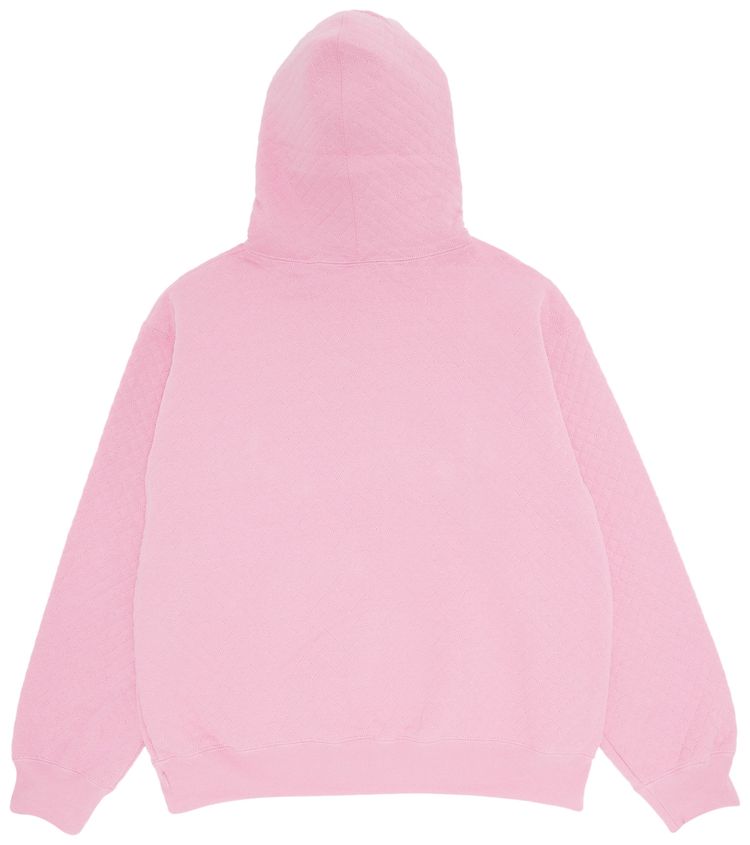 Supreme Micro Quilted Hooded Sweatshirt Dusty Pink