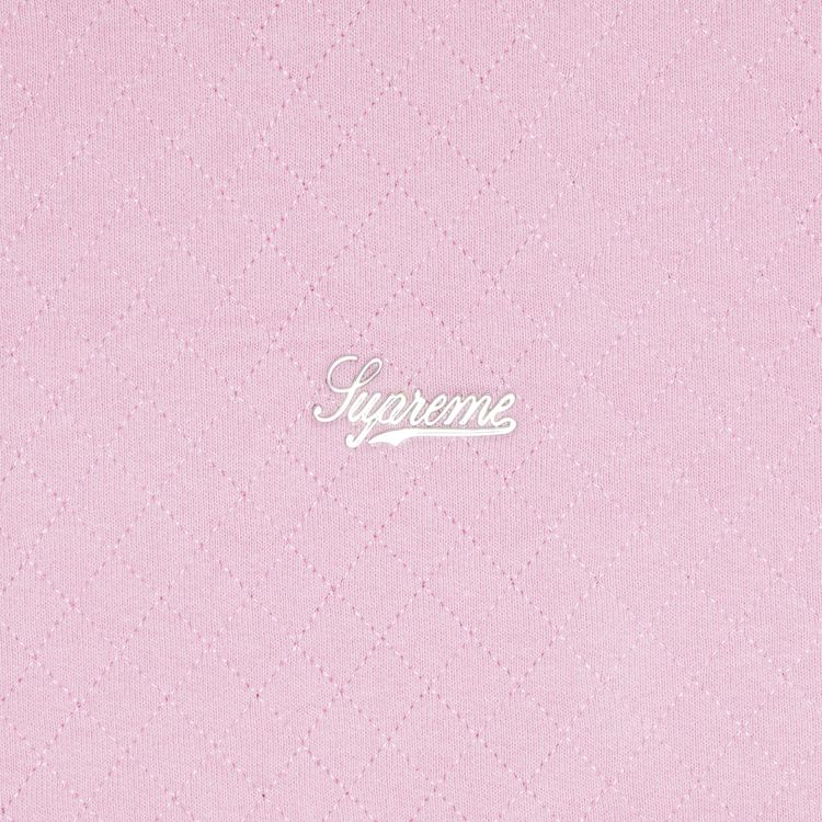 Supreme Micro Quilted Hooded Sweatshirt Dusty Pink