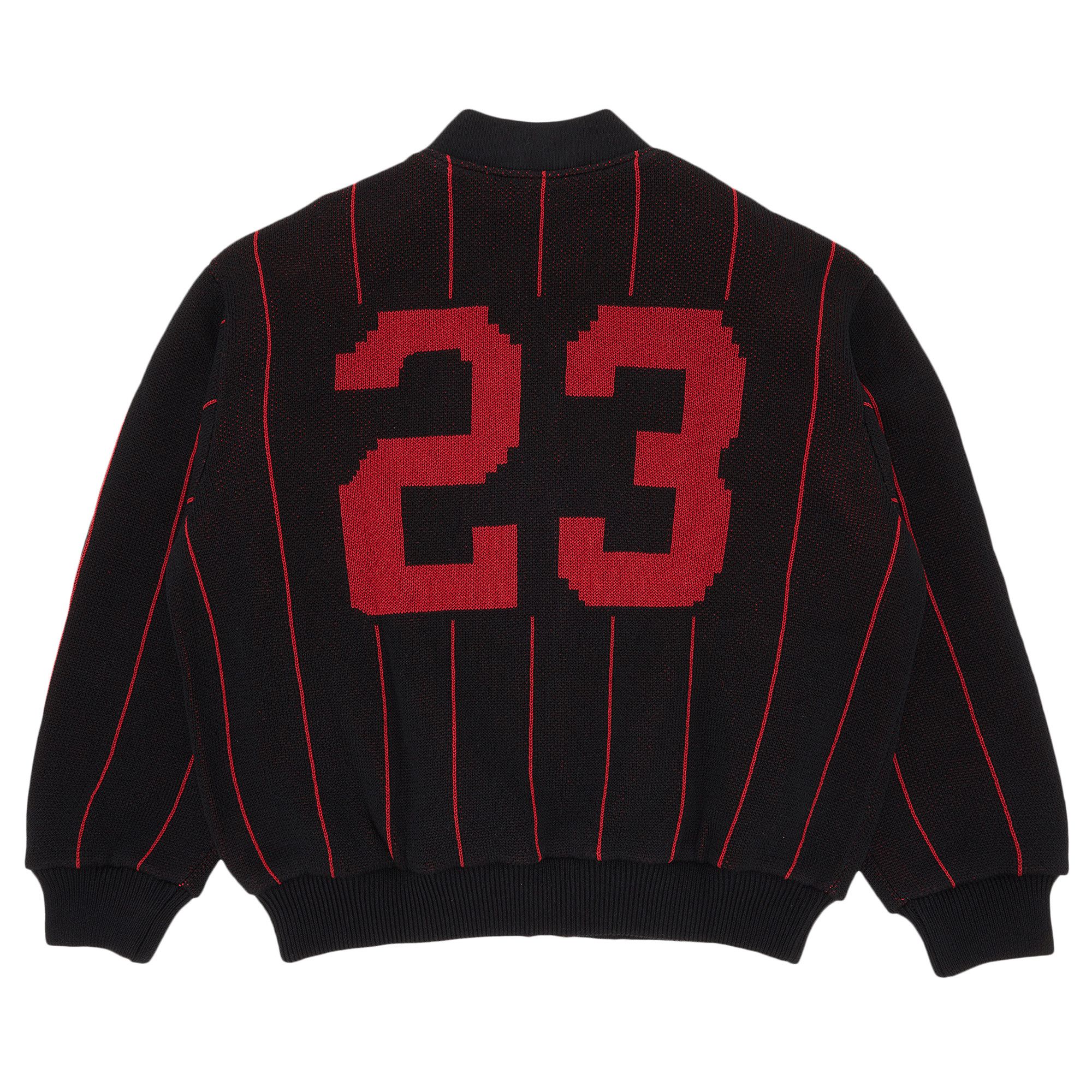 ジャケット・アウター Supreme Pinstripe Varsity Zip Up Sweater Buy Supreme Pinstripe Varsity Zip Up Sweater 'Black' - SS23SK26