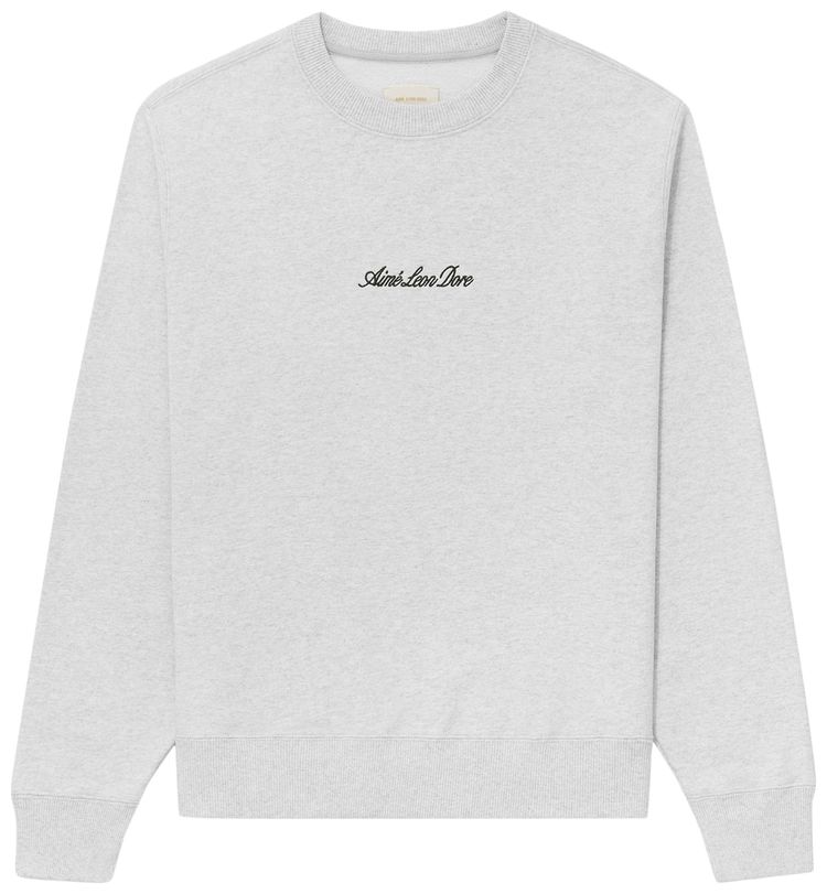 Buy Aimé Leon Dore Embroidered Logo Crewneck Sweatshirt 'Silver Mix ...