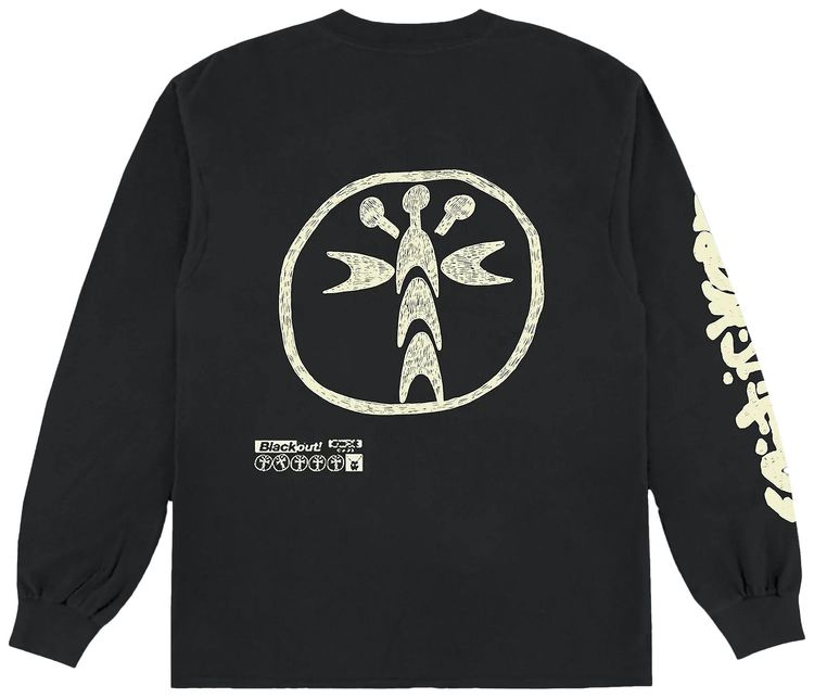 Cactus Jack by Travis Scott Barbed Wire Long Sleeve Tee Black