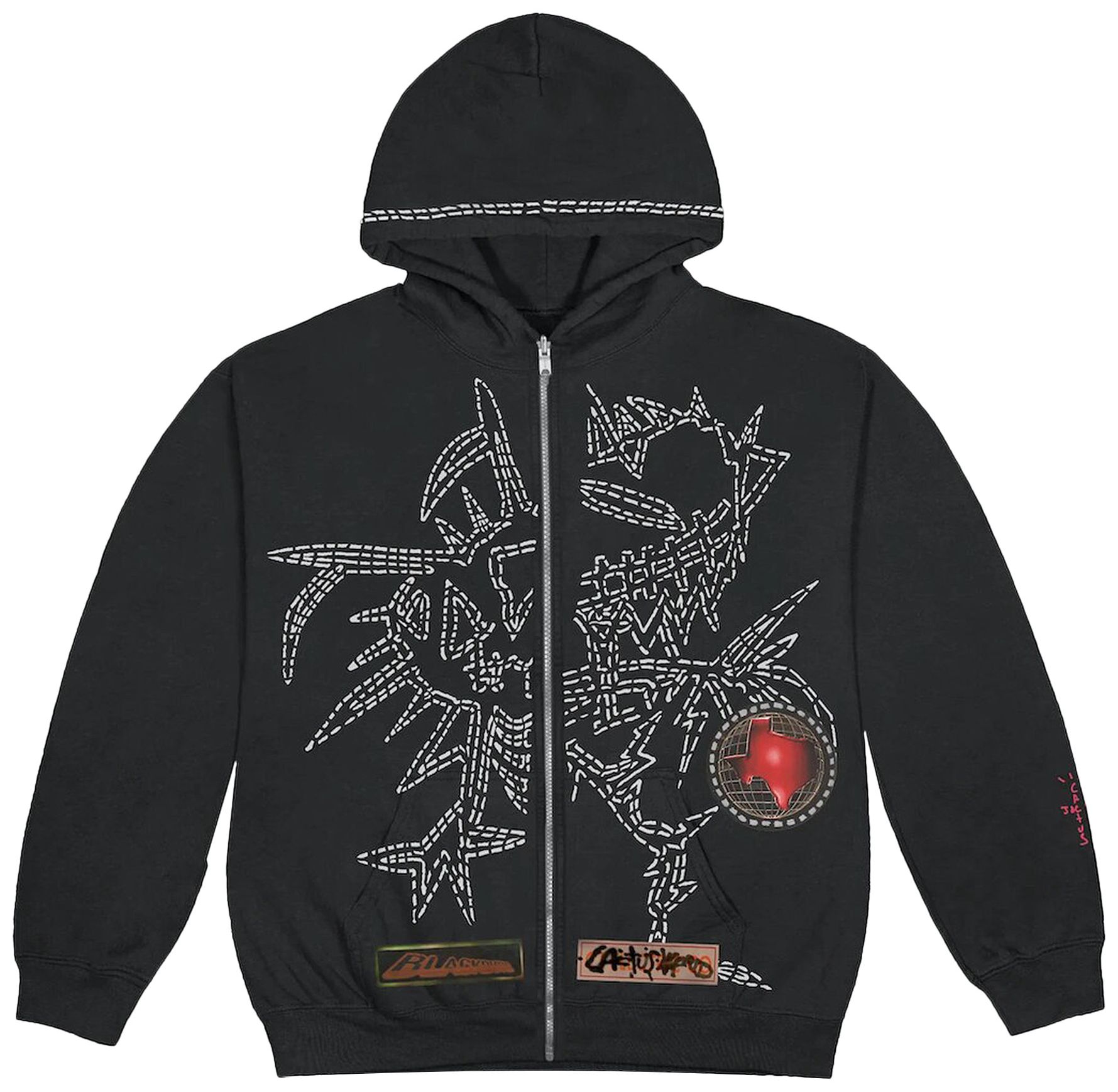 travis scott cactus jack for fragment sunrise zip up hoodie