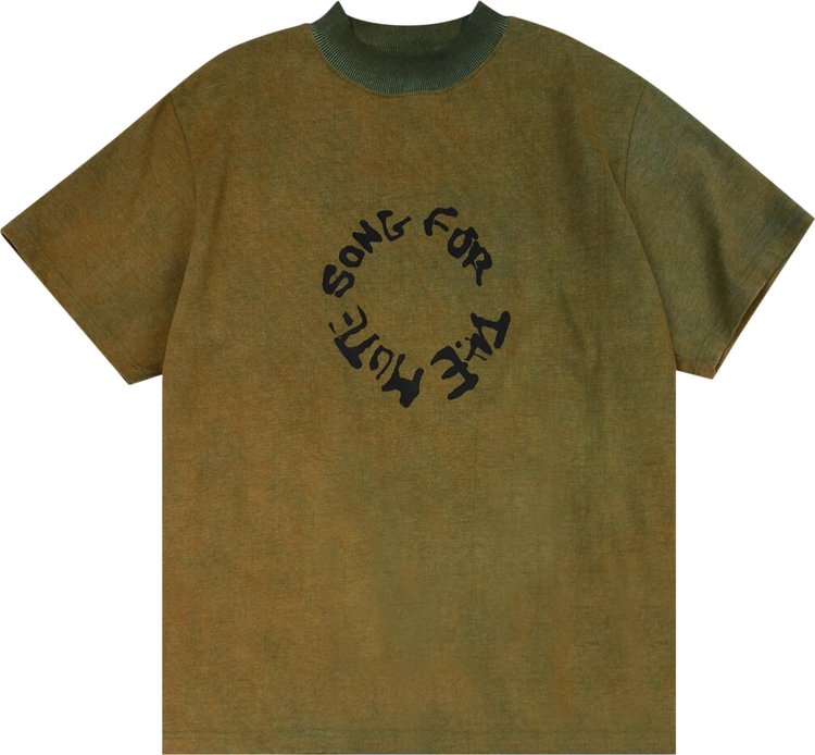Song for the Mute Circle Mockneck Oversized Tee 'Army Green'