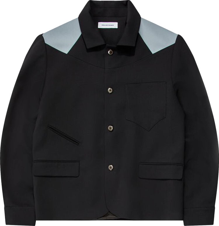 Kiko Kostadinov Kreuk Blazer 'Black/Sterling Blue'