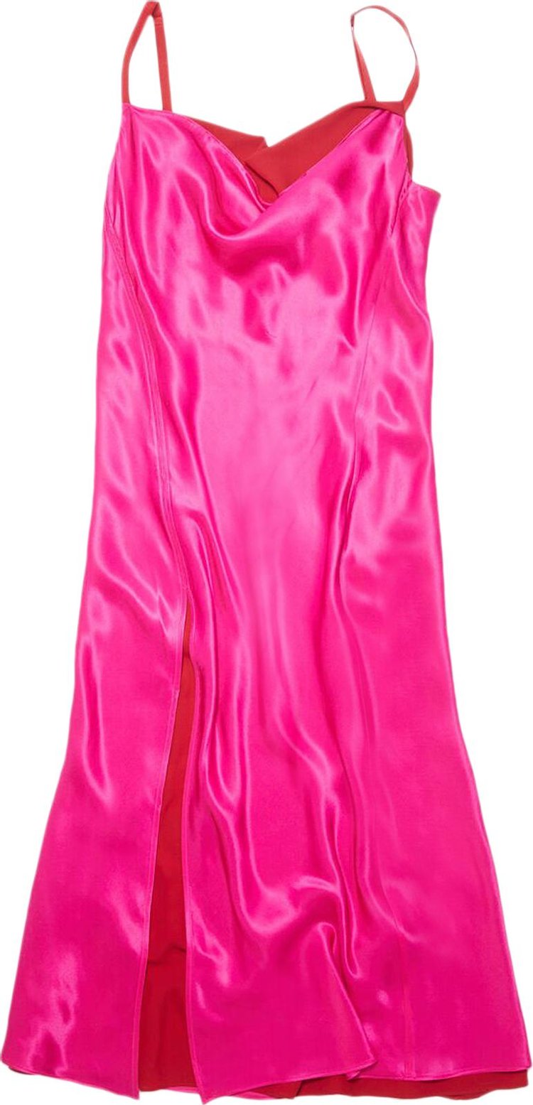 Acne Studios Satin Slip Dress 'Fuchsia Pink'
