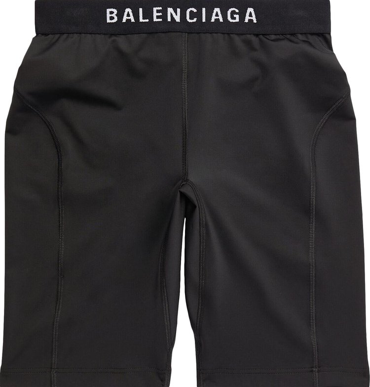 Balenciaga Athletic Cycling Shorts 'Black/White'