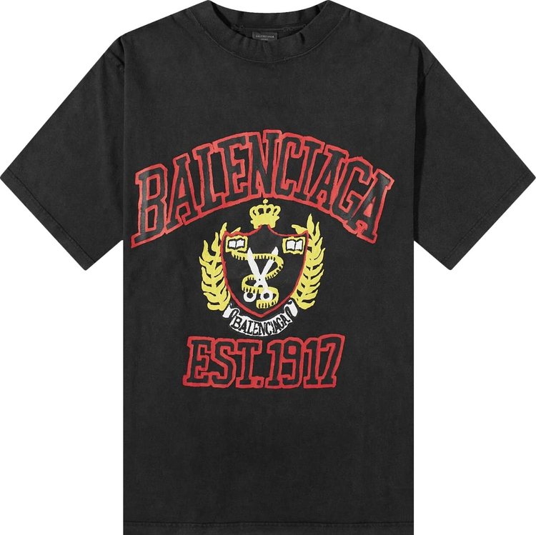 Balenciaga College T-Shirt 'Black'