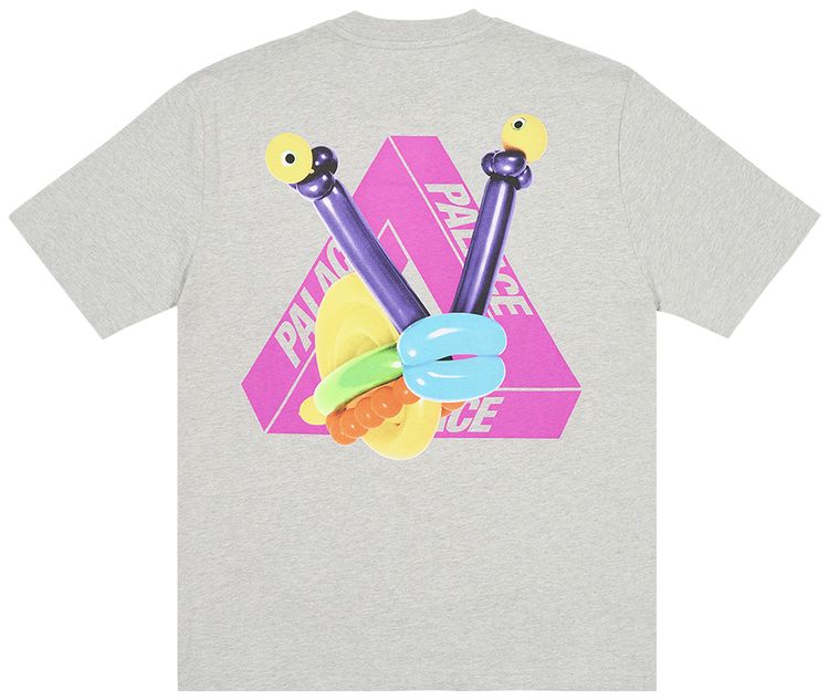 Palace Tri Twister T Shirt Grey Marl