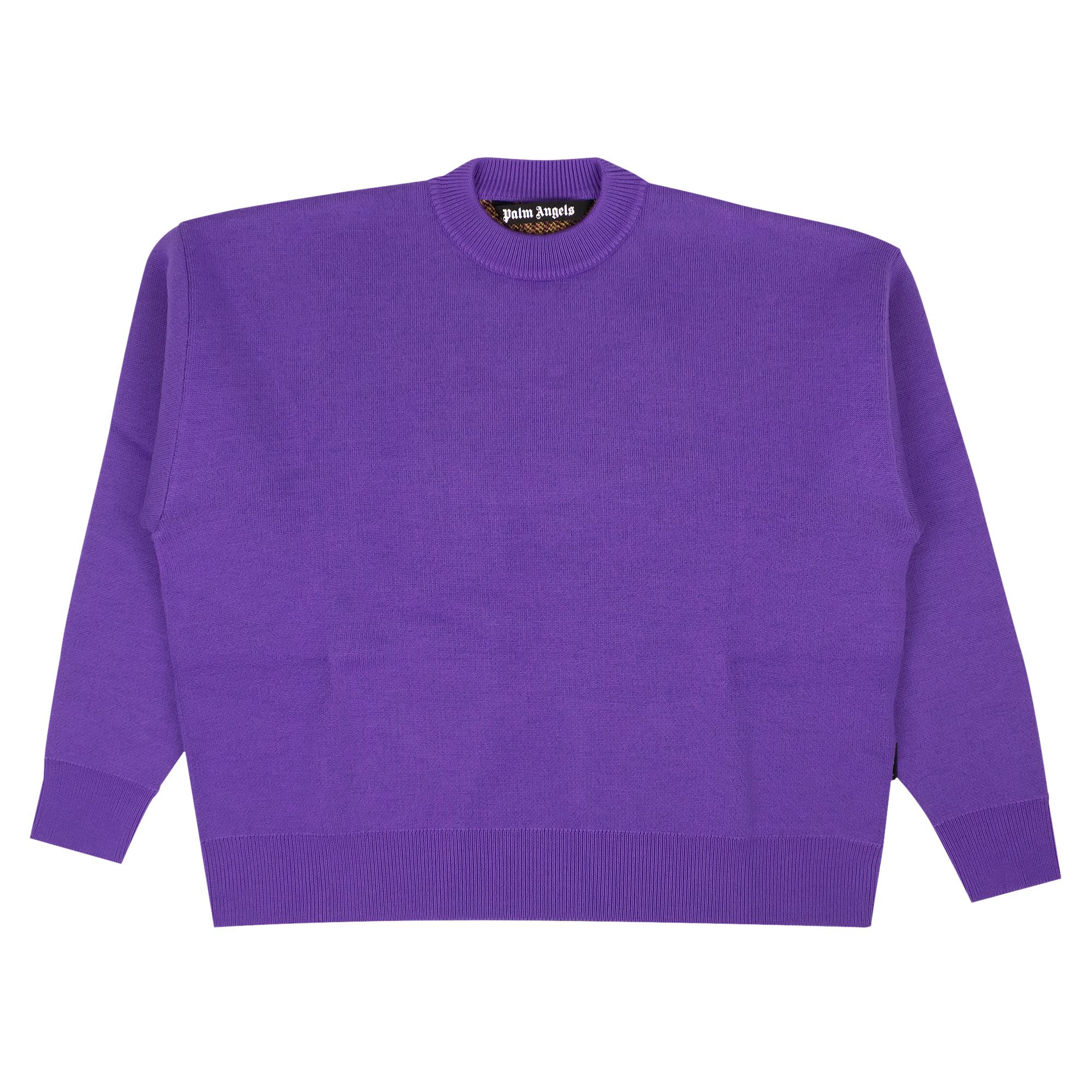 Buy Palm Angels Intarsia Palm Tree Knit Sweater 'Purple