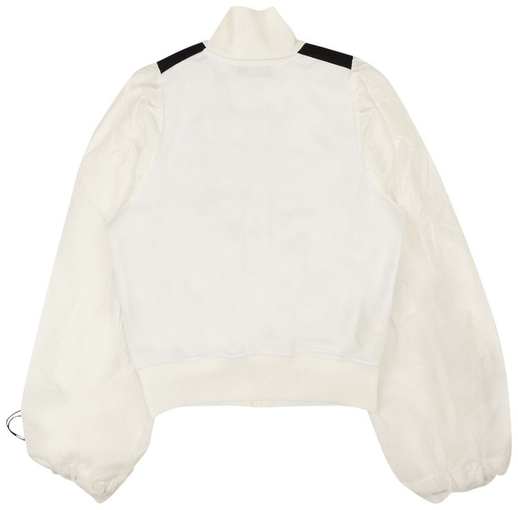 Palm Angels Balloon Sleeve Zip Up Track Jacket White