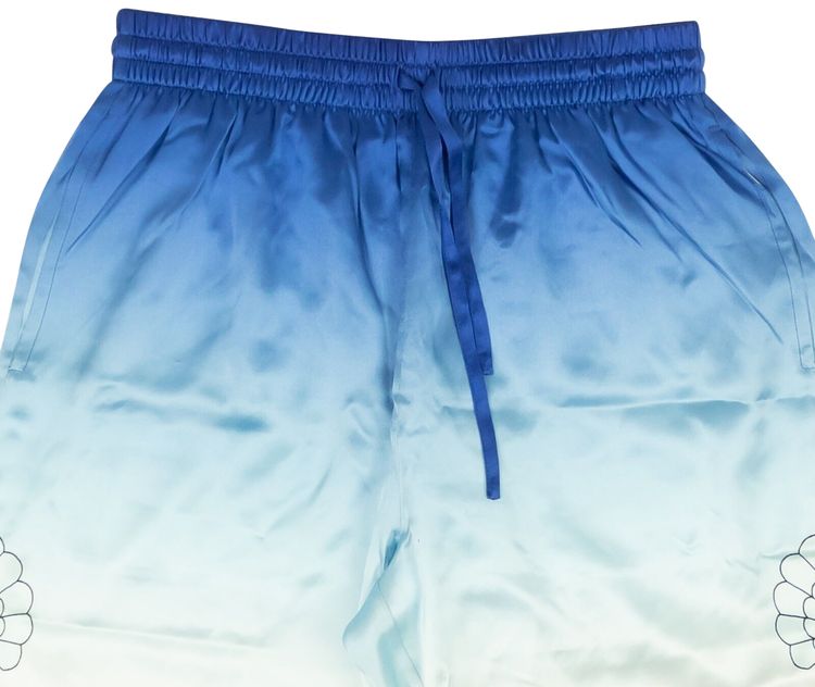 Casablanca Silk Archway Place Vendome Shorts Blue