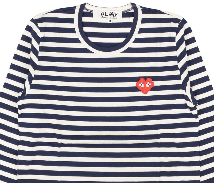 Comme des Garcons Striped T Shirt WhiteNavy