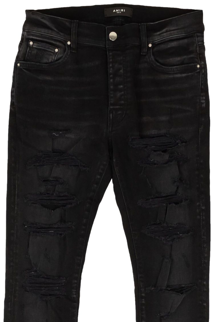 Amiri Thrasher Plus Distressed Jeans Black