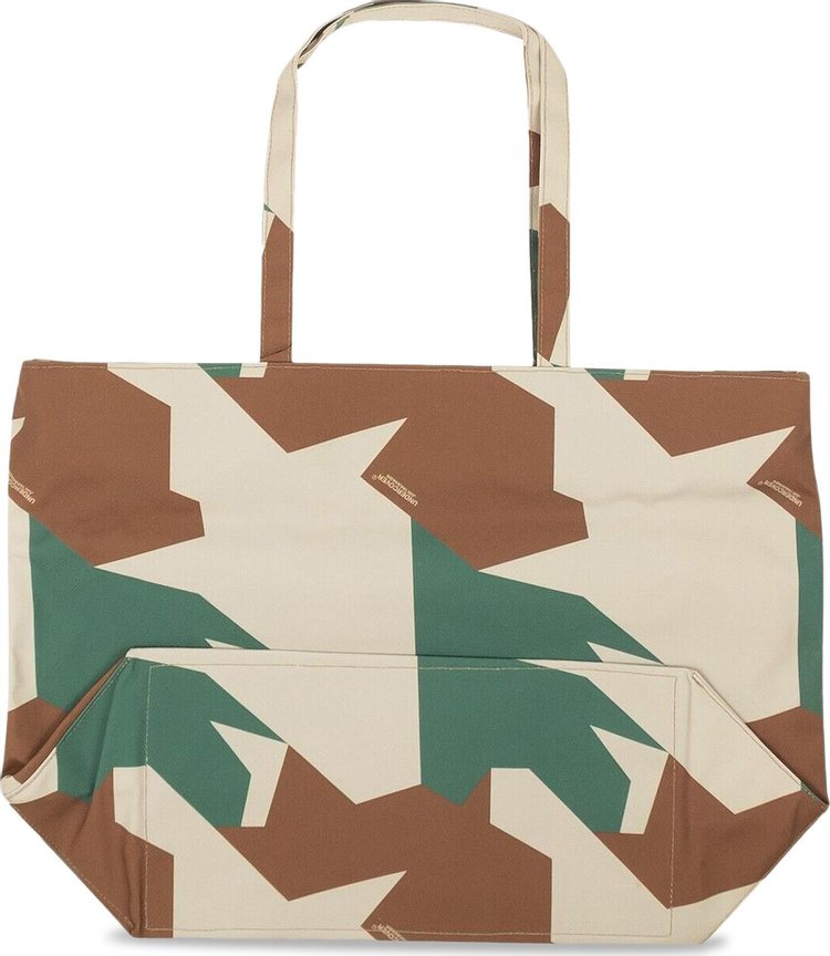 Undercover Polyester Camo Block Tote Bag Beige